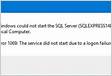 Error 1069 when starting SQL Server Service